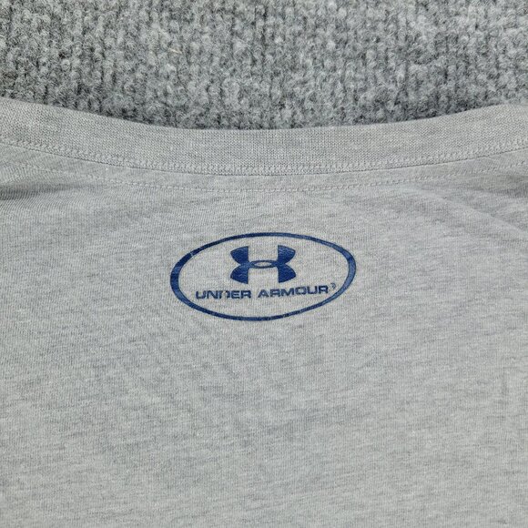Under Armour Shirt Men's Large Gray Graphic Tee Short Sleeve Logo HeatGear Loose - Picture 8 of 12